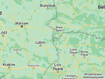 Map showing location of Włodawa (51.55, 23.55)