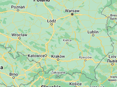 Map showing location of Włoszczowa (50.85256, 19.96593)
