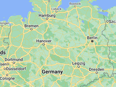 Map showing location of Wolfsburg (52.42452, 10.7815)