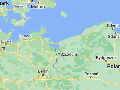 Map showing location of Wolin (53.84214, 14.61465)