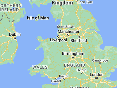 Map showing location of Wrexham (53.04664, -2.99132)