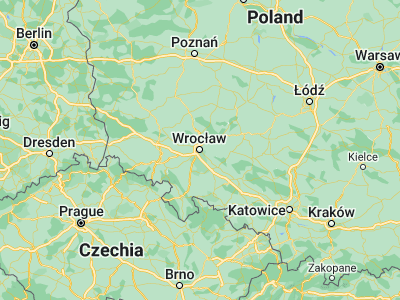 Map showing location of Wrocław (51.1, 17.03333)