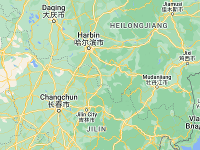 Map showing location of Wuchang (44.91428, 127.15001)