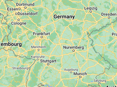 Map showing location of Würzburg (49.78778, 9.93611)