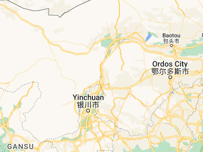 Map showing location of Wuhai (39.66472, 106.81222)