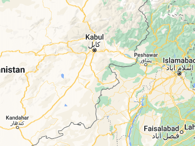 Map showing location of Wulêswālī Sayyid Karam (33.69056, 69.36881)