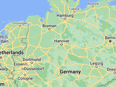 Map showing location of Wunstorf (52.42376, 9.43585)