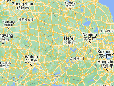 Map showing location of Wuyang (31.9925, 116.24722)