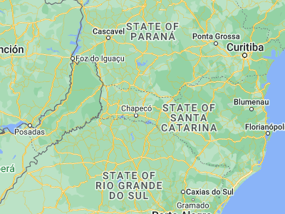 Map showing location of Xanxerê (-26.87694, -52.40417)