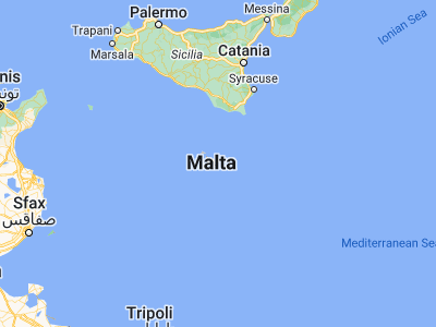 Map showing location of Xgħajra (35.88556, 14.5475)