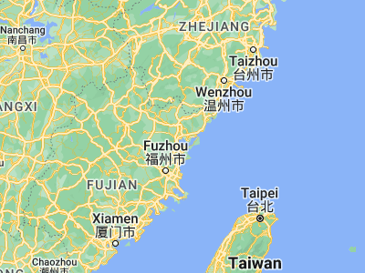 Map showing location of Xiabaishi (26.81528, 119.67917)