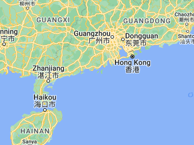 Map showing location of Xiachuan (21.65086, 112.58129)