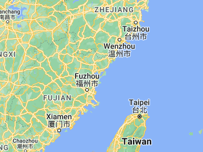 Map showing location of Xiahu (26.61056, 119.94833)