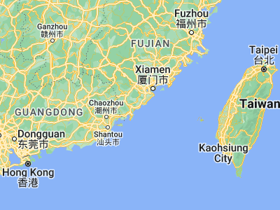 Map showing location of Xiamei (23.9974, 117.68224)