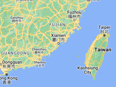 Map showing location of Xiamen (24.47979, 118.08187)