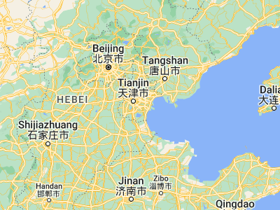 Map showing location of Xianshuigu (38.985, 117.38278)