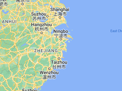 Map showing location of Xiashan (29.46477, 121.5305)