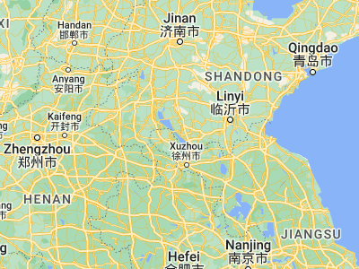 Map showing location of Xiazhen (34.80222, 117.11167)
