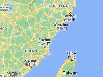 Map showing location of Xinan (26.72, 119.85556)