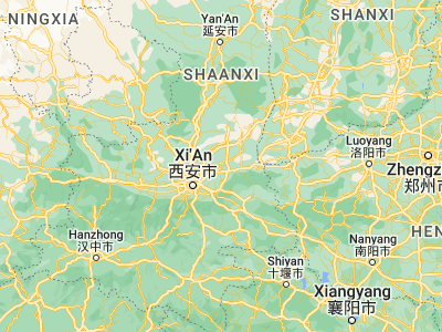 Map showing location of Xinshi (34.57258, 109.5247)