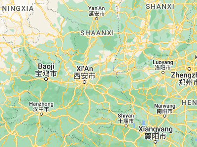 Map showing location of Xinyi (34.56954, 109.59966)