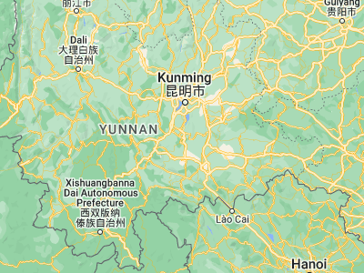 Map showing location of Xiushan (24.10999, 102.76153)