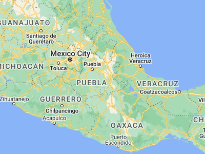 Map showing location of Xochitlán (18.702, -97.77789)