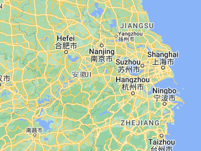 Map showing location of Xuanzhou (30.9525, 118.75528)