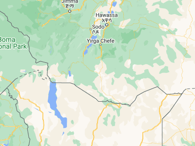 Map showing location of Yabēlo (4.88333, 38.08333)
