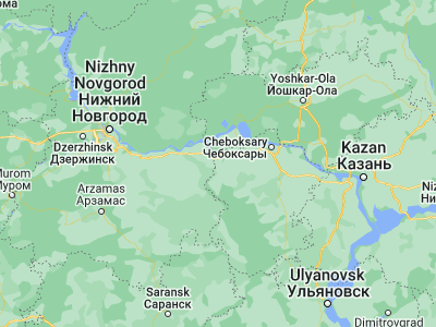 Map showing location of Yadrin (55.94052, 46.20622)