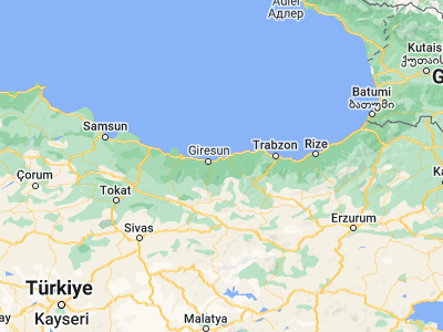 Map showing location of Yağlıdere (40.86, 38.62444)