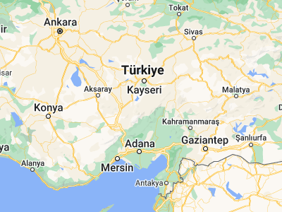 Map showing location of Yahyalı (38.10228, 35.35704)