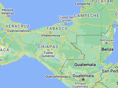 Map showing location of Yajalón (17.17292, -92.33306)