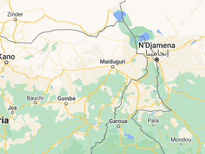 Map showing location of Yajiwa (11.38385, 12.7236)