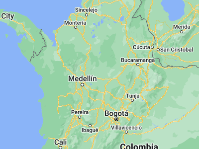 Map showing location of Yalí (6.67456, -74.8343)