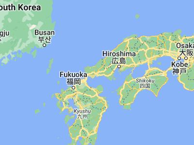 Map showing location of Yamaguchi (34.18583, 131.47139)
