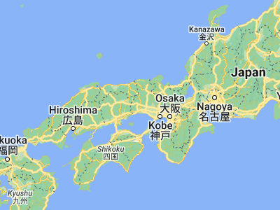Map showing location of Yamasaki (35, 134.55)