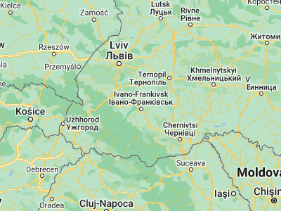 Map showing location of Yamnytsya (48.98972, 24.7075)