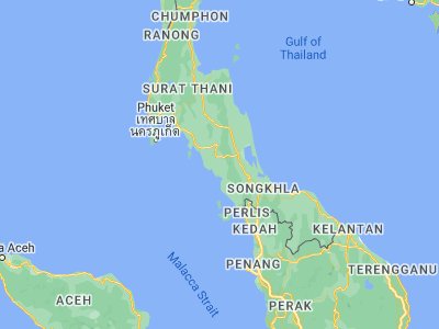 Map showing location of Yan Ta Khao (7.38622, 99.66692)
