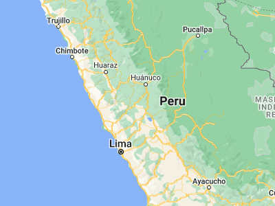 Map showing location of Yanahuanca (-10.51667, -76.49861)
