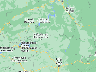 Map showing location of Yanaul (56.2751, 54.9338)