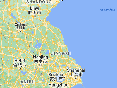 Map showing location of Yancheng (33.38556, 120.12528)
