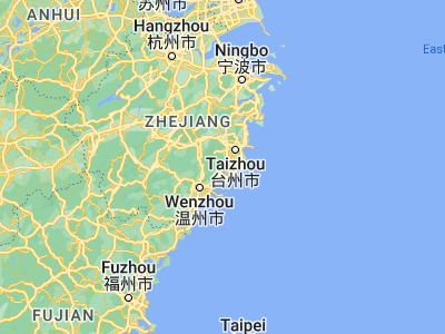 Map showing location of Yandang (28.35436, 121.14002)
