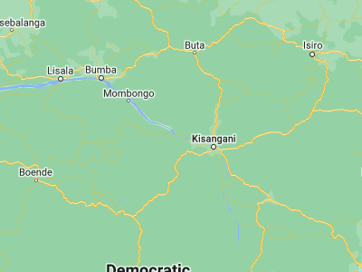 Map showing location of Yangambi (0.81021, 24.43359)