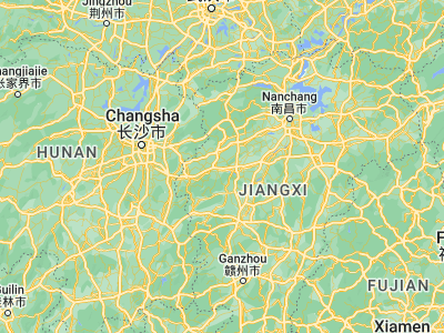 Map showing location of Yangjiang (27.85658, 114.53405)