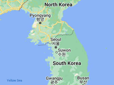 Map showing location of Yangju (37.83311, 127.06169)