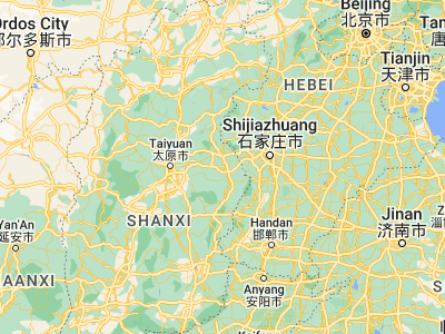 Map showing location of Yangquan (37.8575, 113.56333)