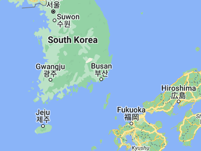 Map showing location of Yangsan (35.33861, 129.03861)