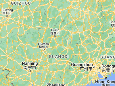Map showing location of Yangshuo (24.78081, 110.48967)