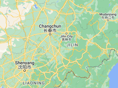 Map showing location of Yantongshan (43.29194, 126.00944)